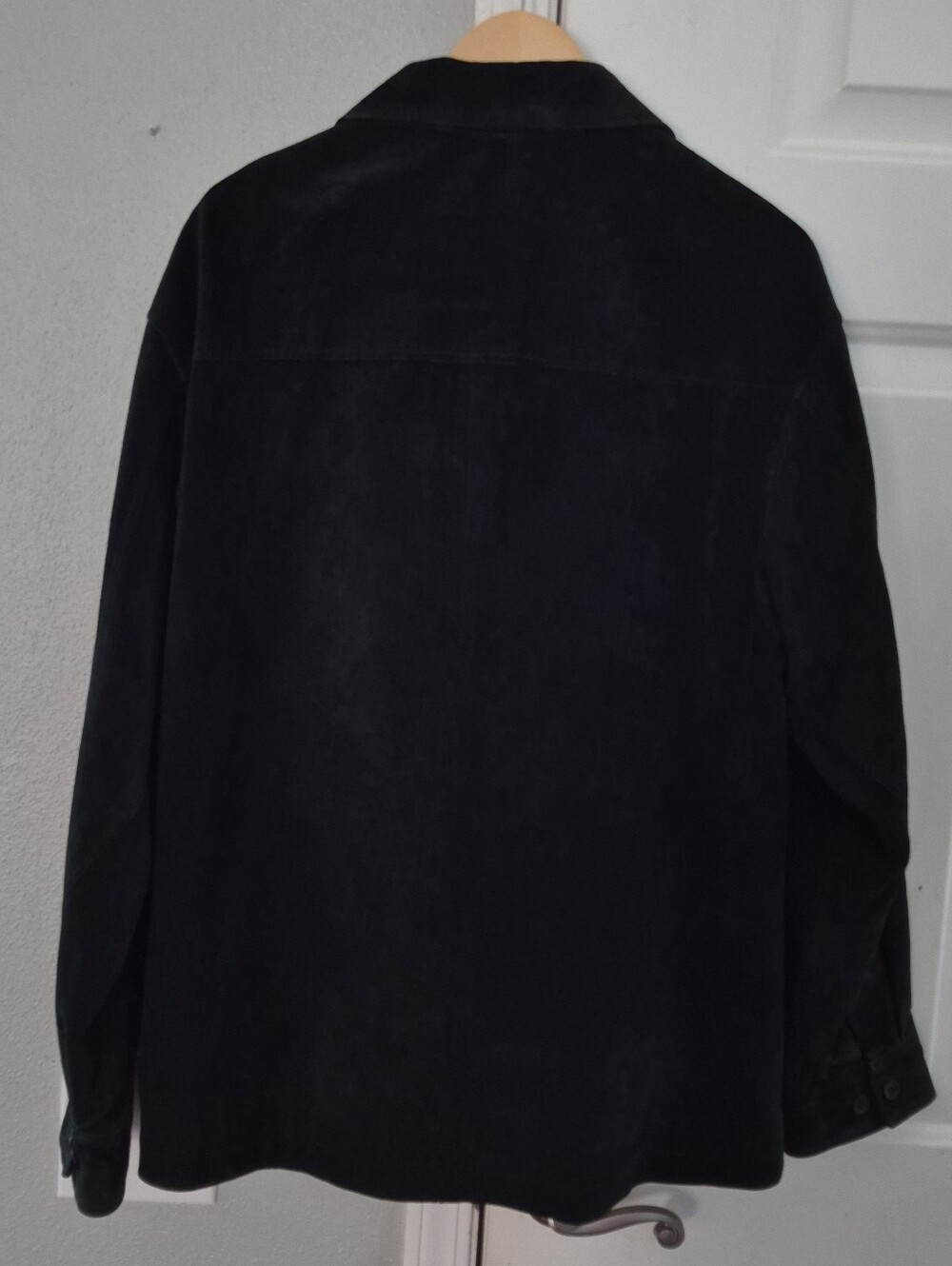 Vintage John Ashford Bomber Suede Leather Jacket Men black Size.Large - Picture 3 of 12